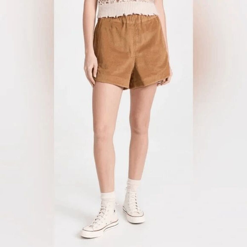 AYR Brown Corduroy Staycation Stretch Pull-On Chino Shorts Women's Size XL